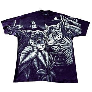 Vintage leopard all over print t shirt